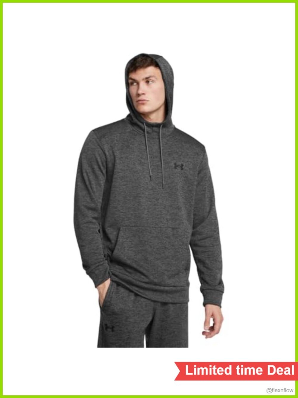 Men's Fleece Hoodie with Kangaroo Pocket - Breathable Stretchable Pullover